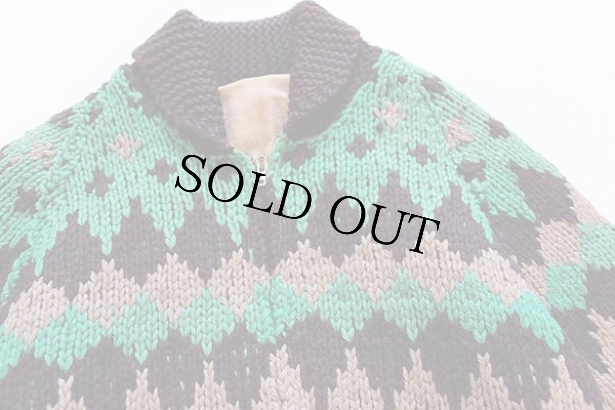 画像3: 60s ノルディック柄 カウチンセーター (3)