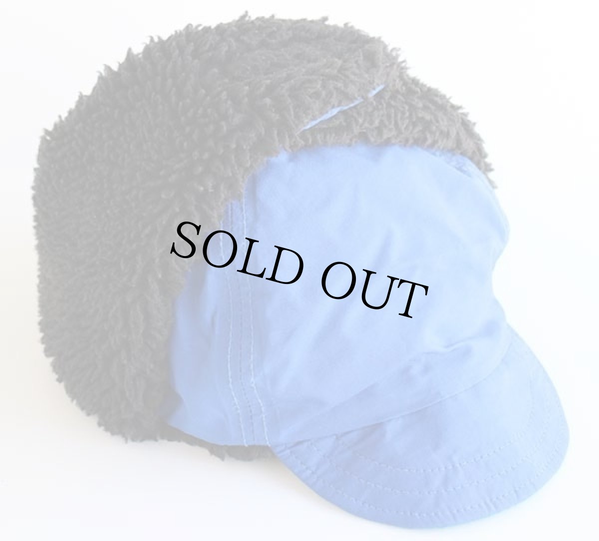 画像2: 90s USA製 Columbiaコロンビア パイル フリースライナー 耳当て付き ナイロンキャップ 青 XXL (2)