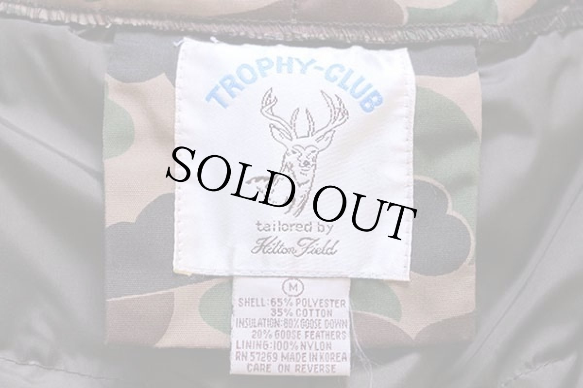 画像3: 80s TROPHY CLUB ダックハンターカモ グースダウン入り ハンティング オーバーオール M (3)