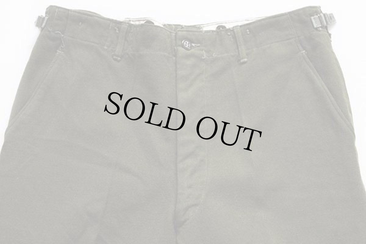 画像2: 50s 米軍 U.S.ARMY M-51 ウールパンツ オリーブグリーン R-M (2)