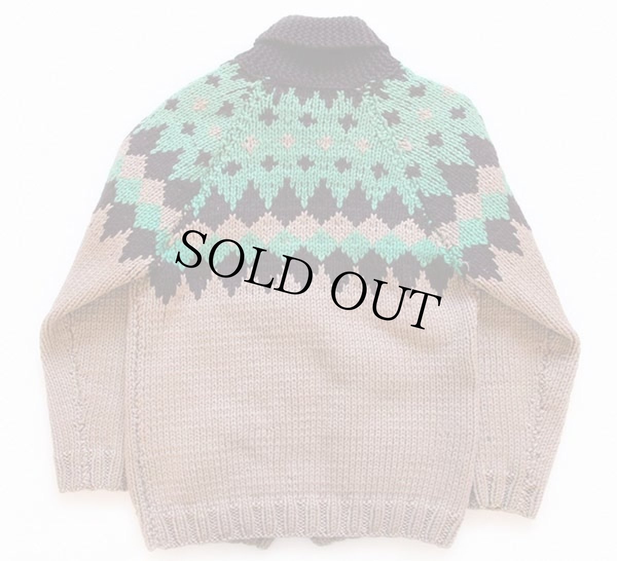 画像2: 60s ノルディック柄 カウチンセーター (2)