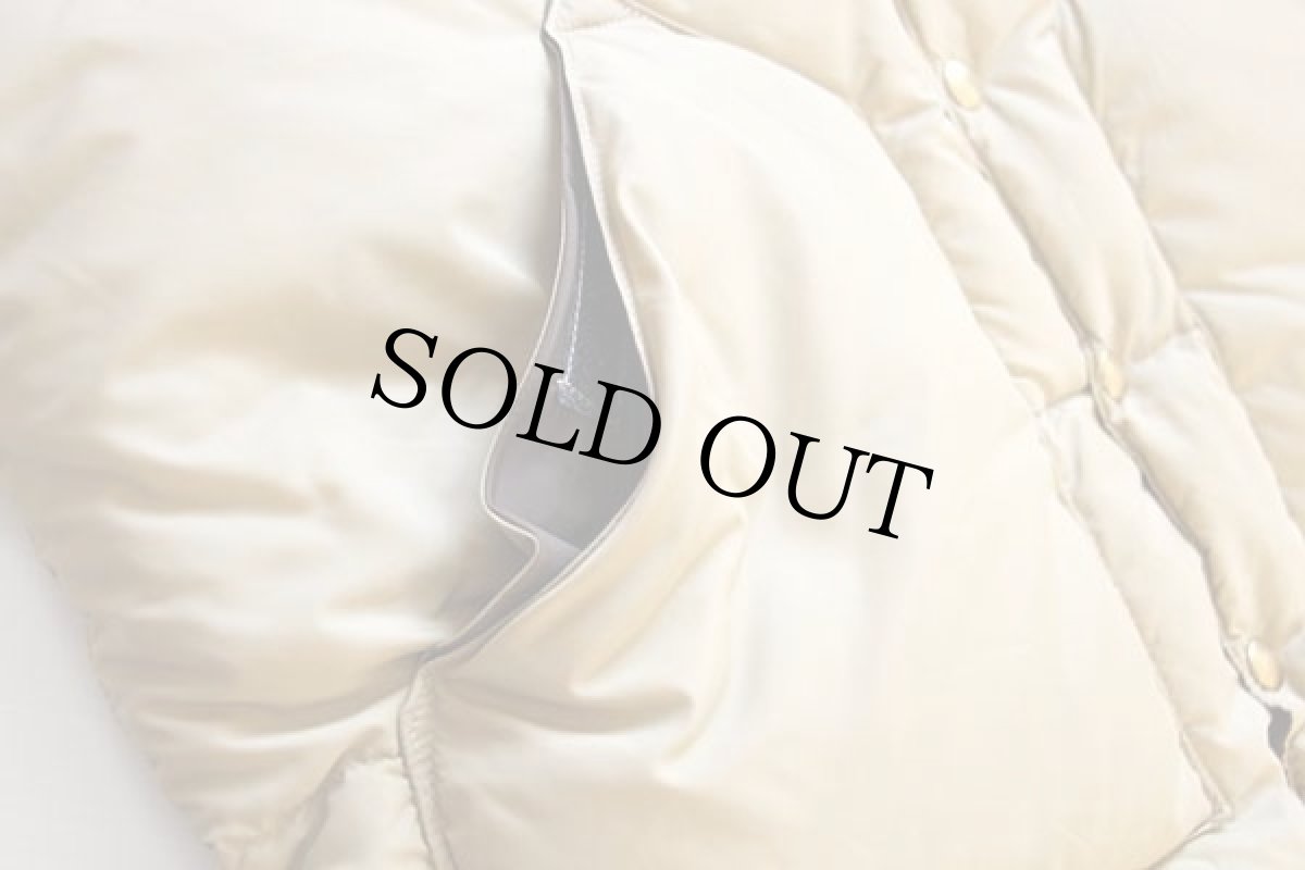 画像7: 70s Rocky Mountainロッキーマウンテン レザーヨーク切り替え ダウンベスト タン 44 (7)