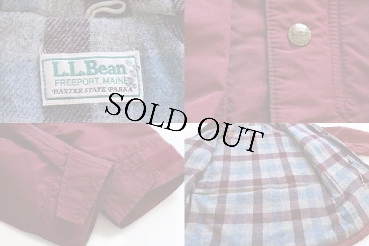 画像4: 80s L.L.Bean ウールライナー マウンテンパーカー バーガンディ (4)