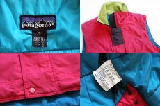 画像3: 90s patagoniaパタゴニア マルチカラー ナイロン 中綿ベスト 蛍光ピンク S (3)