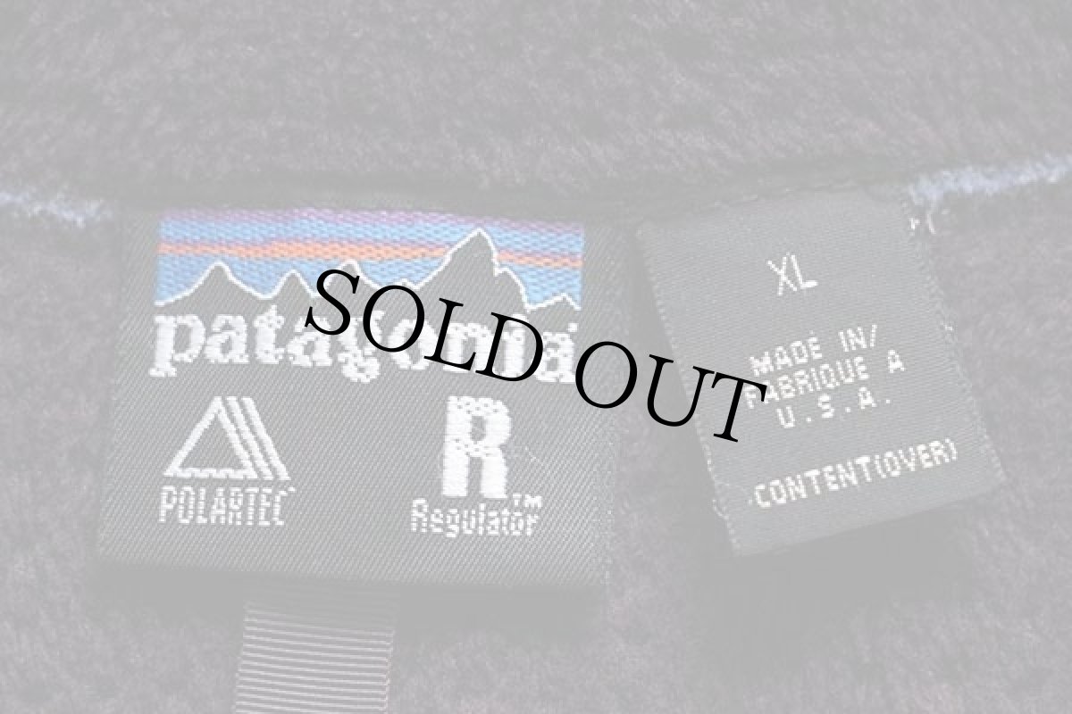 画像4: 00s USA製 patagoniaパタゴニア R4 POLARTEC フリースベスト ジャズブルー XL★刺繍ロゴ (4)