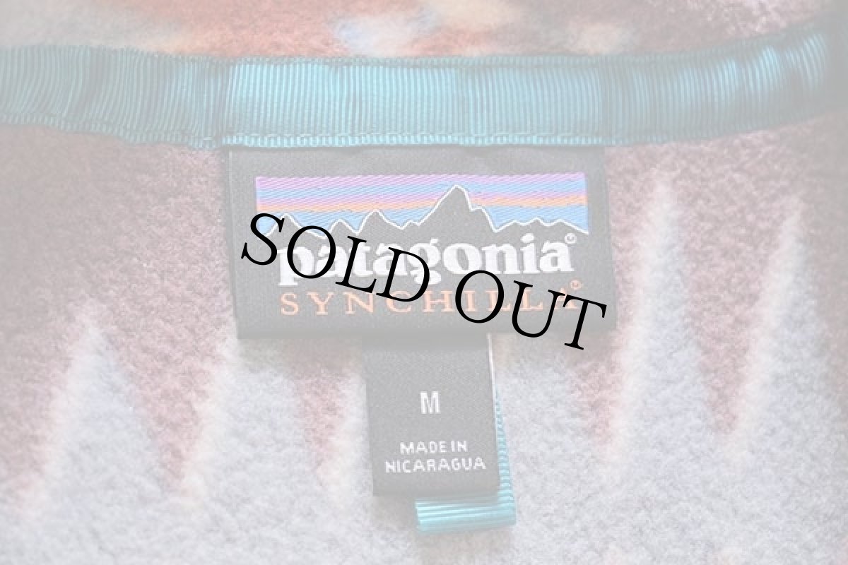 画像4: patagoniaパタゴニア ミネハハ 総柄 シンチラ フリース スナップT M (4)