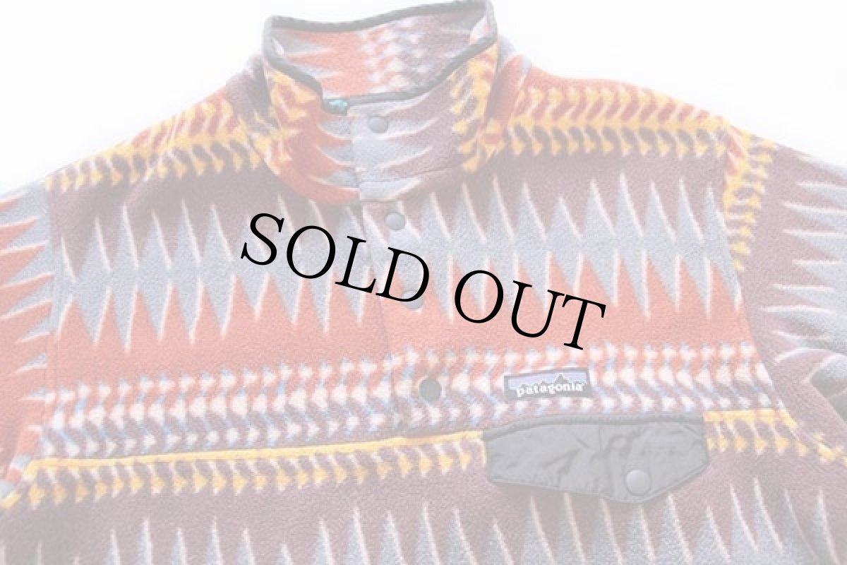画像3: patagoniaパタゴニア ミネハハ 総柄 シンチラ フリース スナップT M (3)