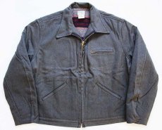 画像1: デッドストック★50s USA製 OSHKOSH B'GOSH ブランケットライナー ブラックシャンブレー ワークジャケット 48 (1)