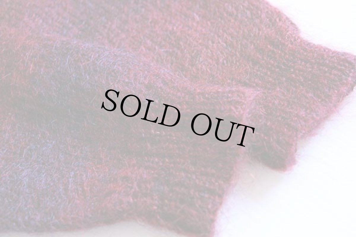 画像6: 80s JEANNE PIERRE オフタートルネック グラデーション ボーダー モヘヤ ニット セーター S (6)