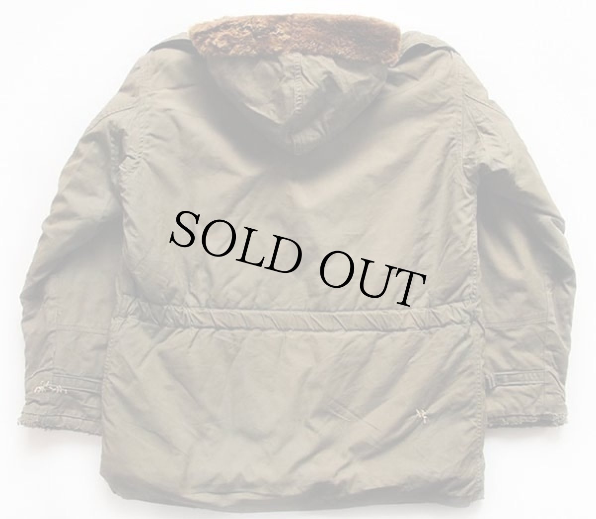 画像2: 40s 米軍 USAAF B-11 アルパカライナー フライトジャケット ボロ オリーブドラブ 38 (2)