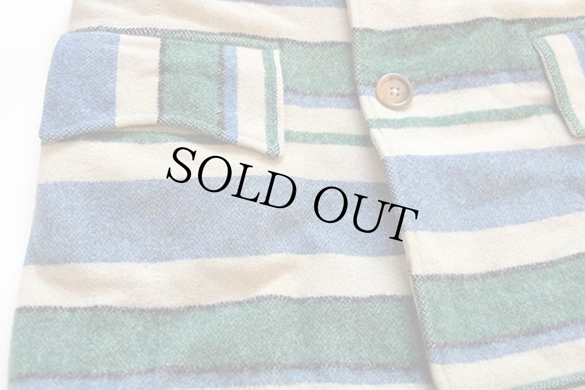 画像4: 40s Chippewaチペワ ランダムボーダー ウールコート カスタム (4)