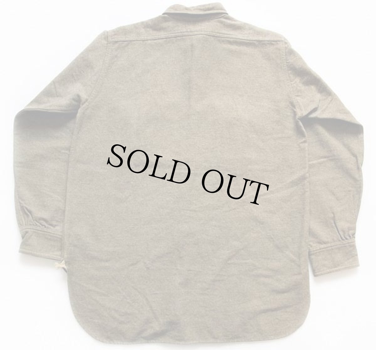 画像2: 30s EVER WARM RICE-FRIEDMAN チンスト マチ付き ウールシャツ オリーブ (2)