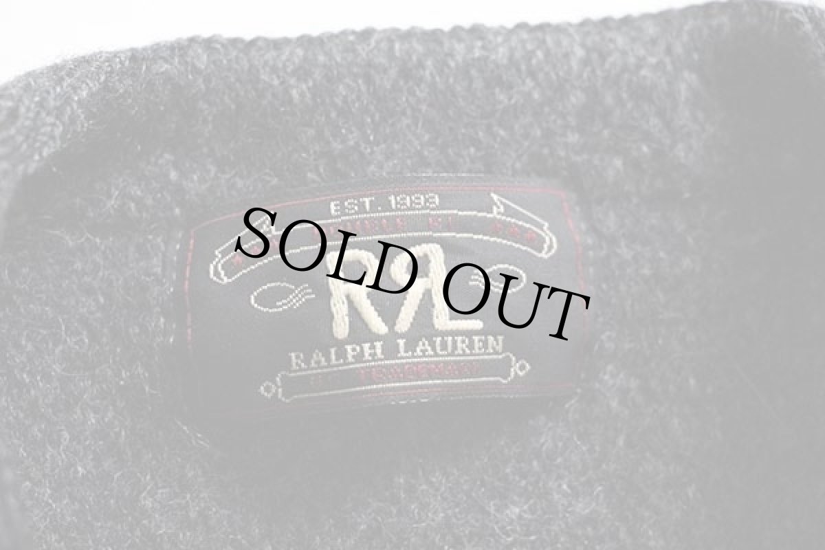 画像3: 90s RRL ダブルアールエル ラルフローレン ウールニット ベスト チャコールグレー★三つ星タグ (3)