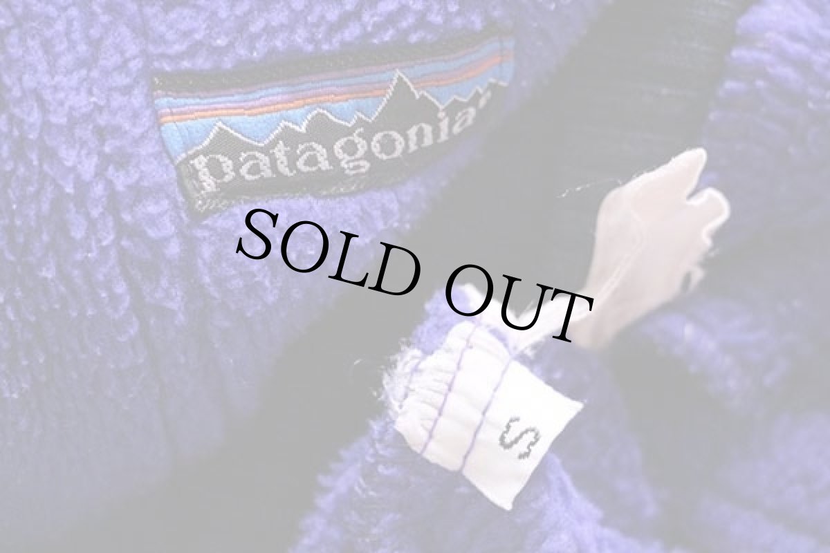 画像4: 80s patagoniaパタゴニア ハーフジップ プルオーバー フリースジャケット 青紫 S (4)