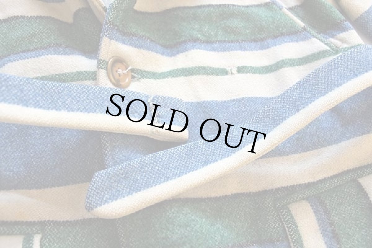 画像7: 40s Chippewaチペワ ランダムボーダー ウールコート カスタム (7)