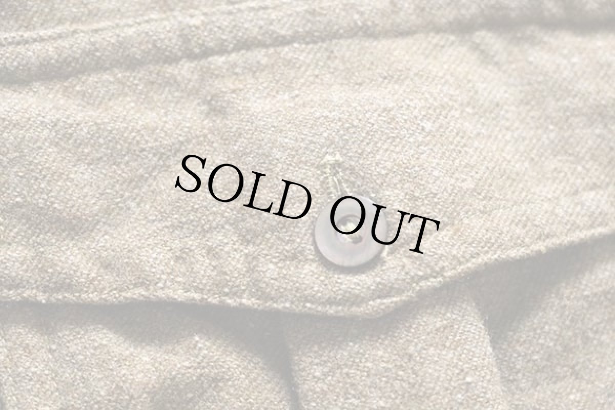 画像7: 30s EVER WARM RICE-FRIEDMAN チンスト マチ付き ウールシャツ オリーブ (7)