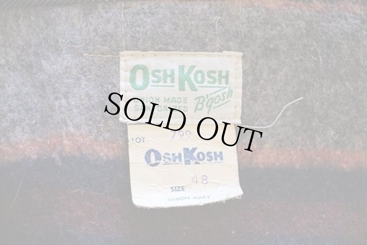 画像4: デッドストック★50s USA製 OSHKOSH B'GOSH ブランケットライナー ブラックシャンブレー ワークジャケット 48 (4)