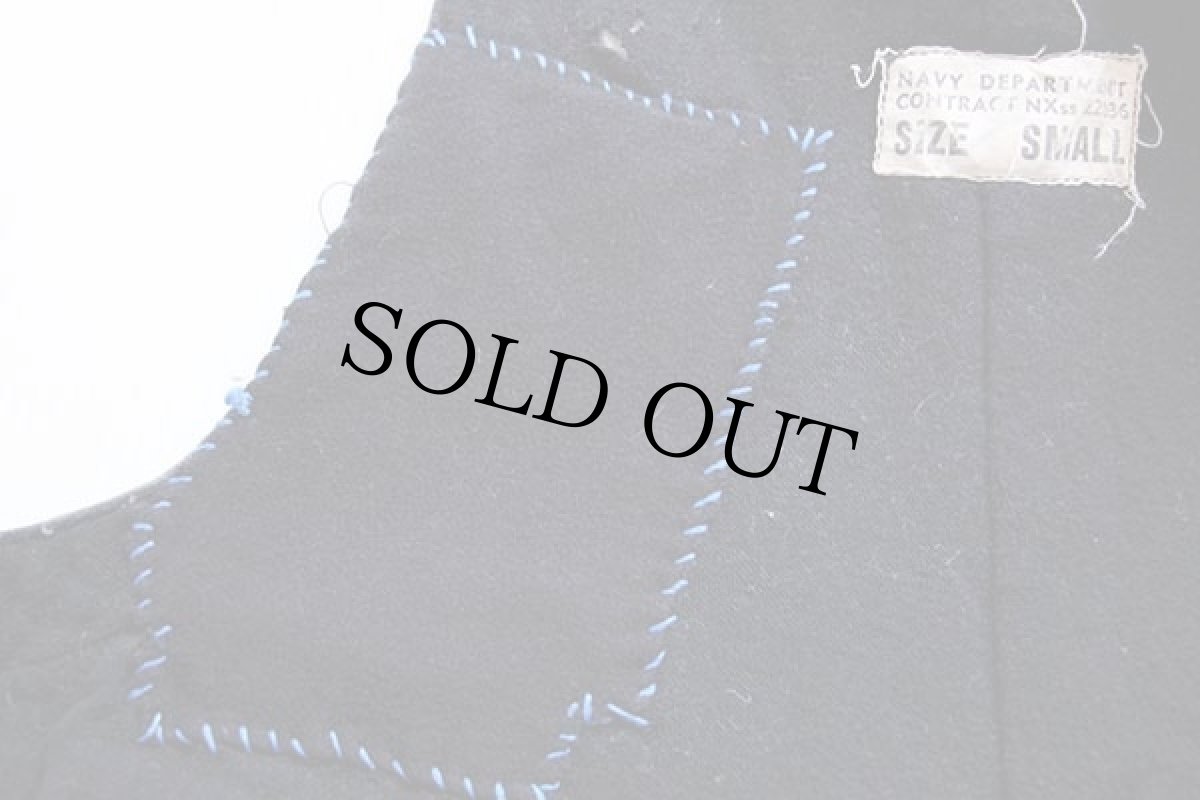 画像10: 40s 米軍 U.S.NAVY N-1 デッキパンツ フックタイプ 紺 S★オーバーオール (10)