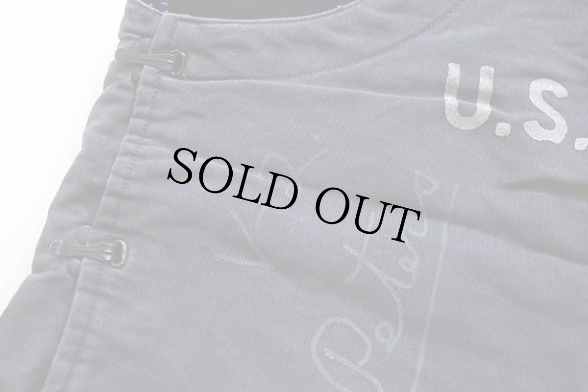 画像5: 40s 米軍 U.S.NAVY N-1 デッキパンツ フックタイプ 紺 S★オーバーオール (5)