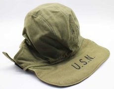 画像3: 40s 米軍 U.S.NAVY N-1 デッキキャップ オリーブドラブ 7 (3)