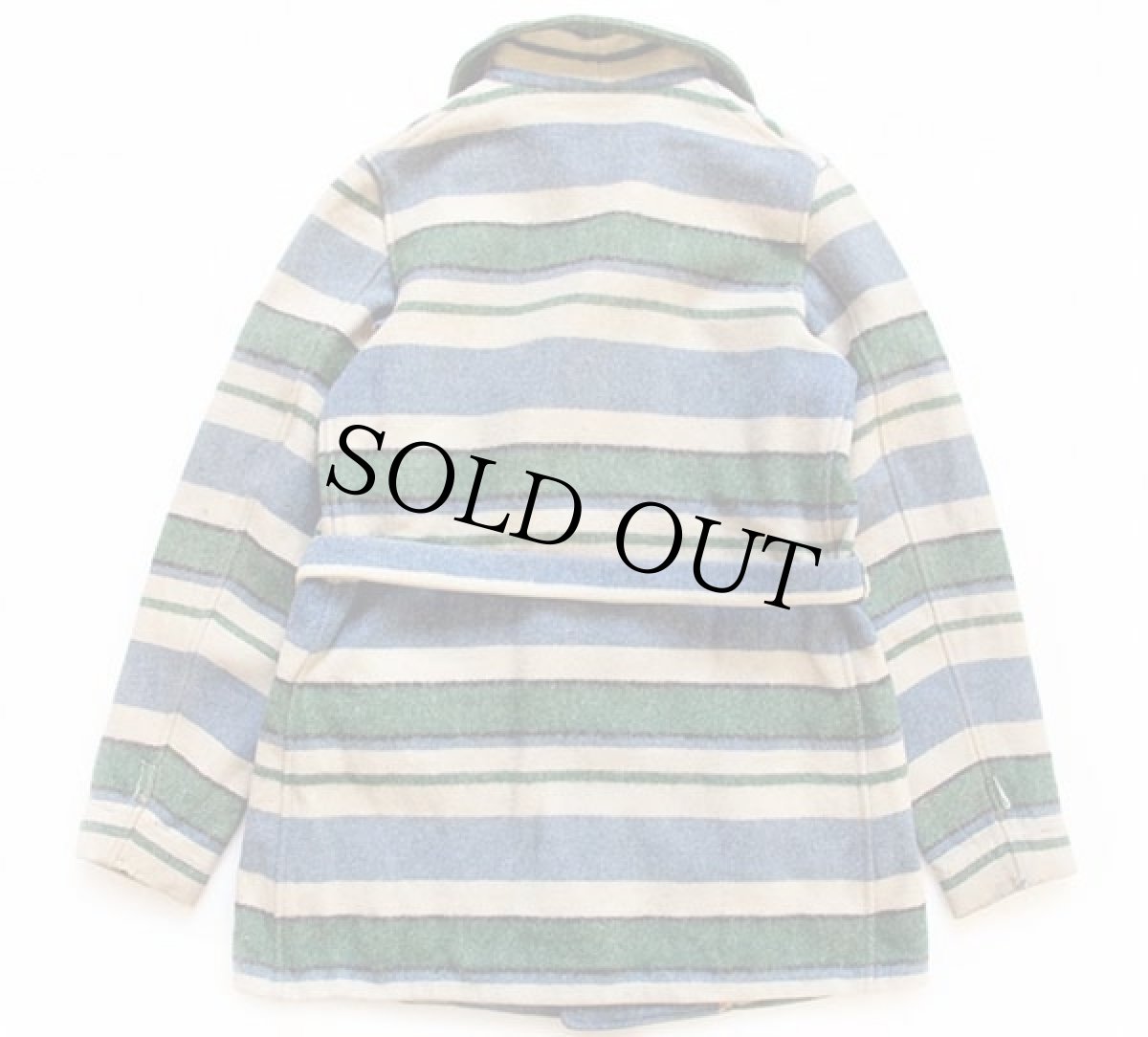 画像2: 40s Chippewaチペワ ランダムボーダー ウールコート カスタム (2)