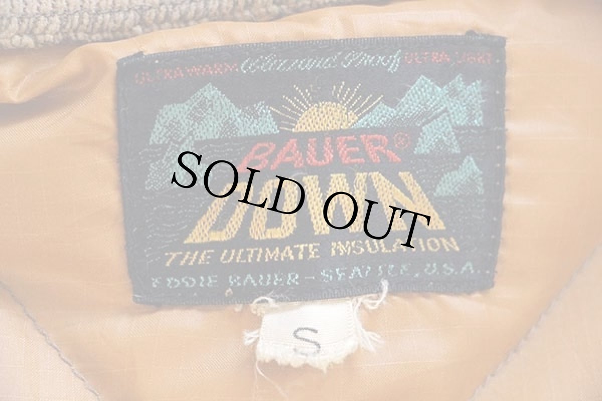 画像4: 60s BAUER DOWNバウアーダウン インナー ダウンジャケット グレーブラウン S★EddieBauerエディーバウアー (4)