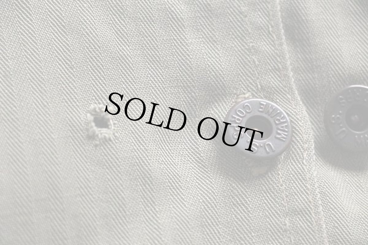 画像9: 40s 米軍 USMC P-44 HBT ヘリンボーンツイル ジャケット★M-44 (9)