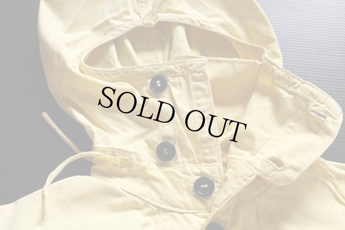 画像4: 40s 米軍 U.S.NAVY 片ポケ コットン サルベージパーカー 前期型 黄 S (4)