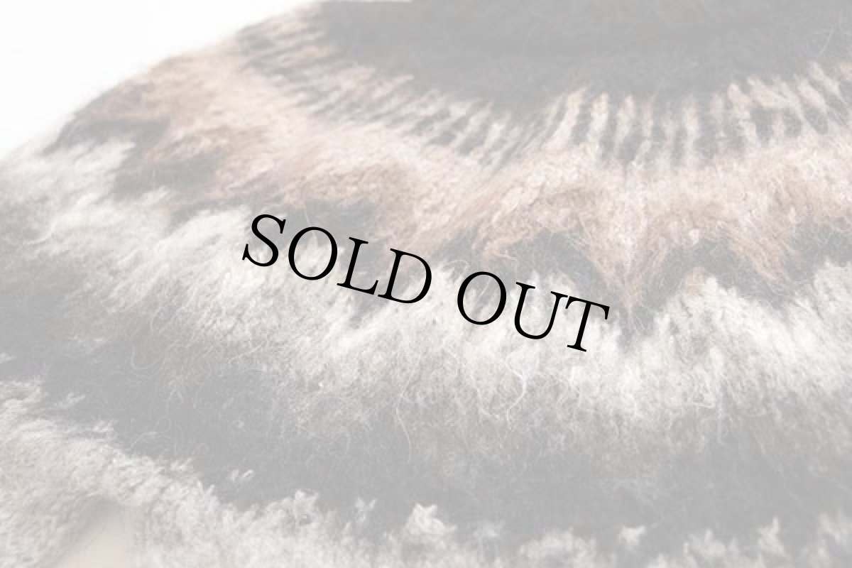 画像5: ボリビア製 CONDOR IMPORTS 丸ヨーク ノルディック柄 アルパカ ハンドニット セーター XL (5)