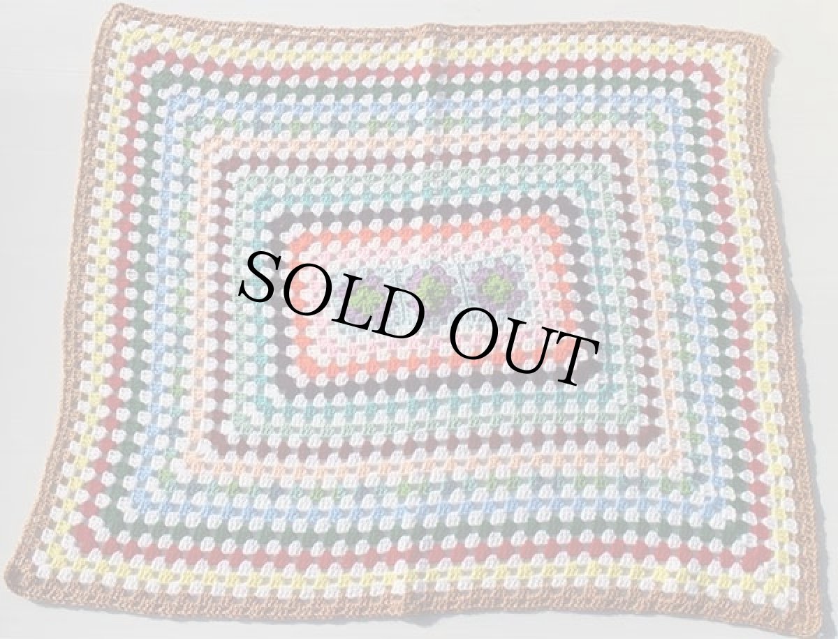 画像2: スクエア ニット グラニー ブランケット★カギ編み (2)