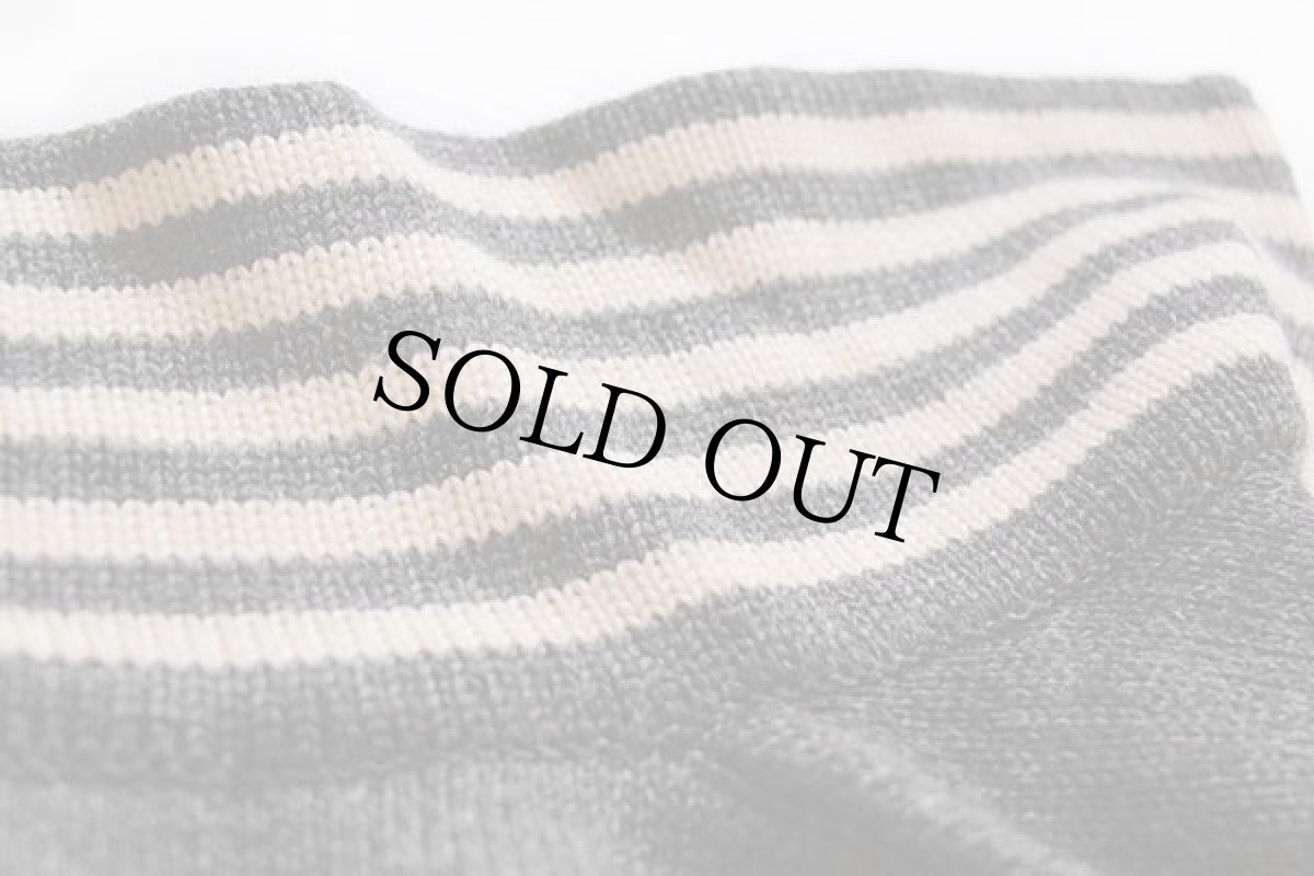 画像8: 60s PURITAN ライン入り ウールニット カーディガン グレー 46 (8)