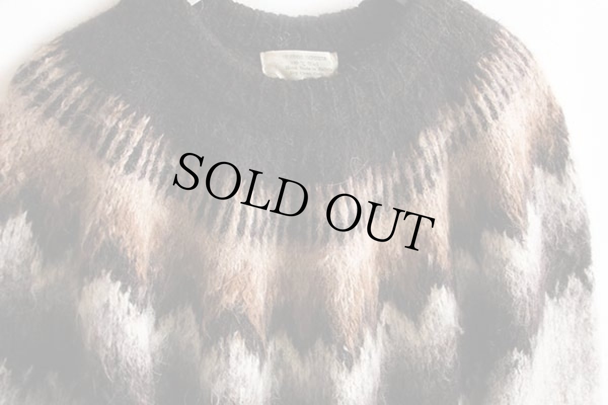 画像3: ボリビア製 CONDOR IMPORTS 丸ヨーク ノルディック柄 アルパカ ハンドニット セーター XL (3)