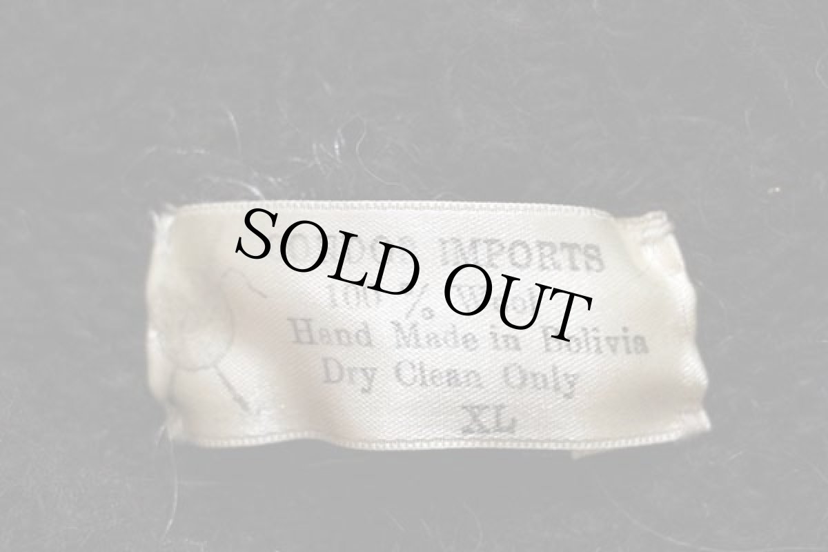 画像4: ボリビア製 CONDOR IMPORTS 丸ヨーク ノルディック柄 アルパカ ハンドニット セーター XL (4)