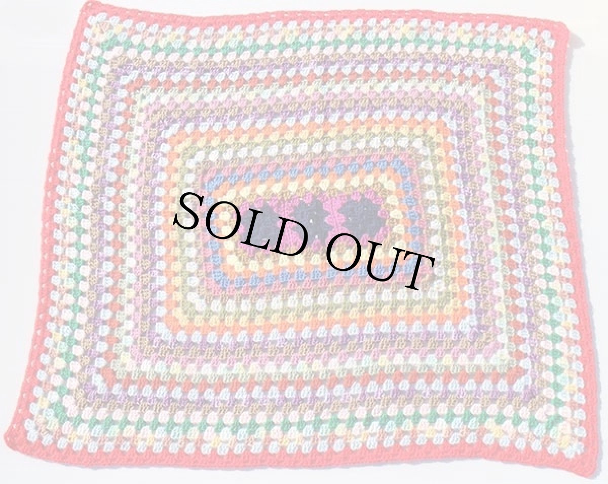 画像2: スクエア ニット グラニー ブランケット★カギ編み (2)