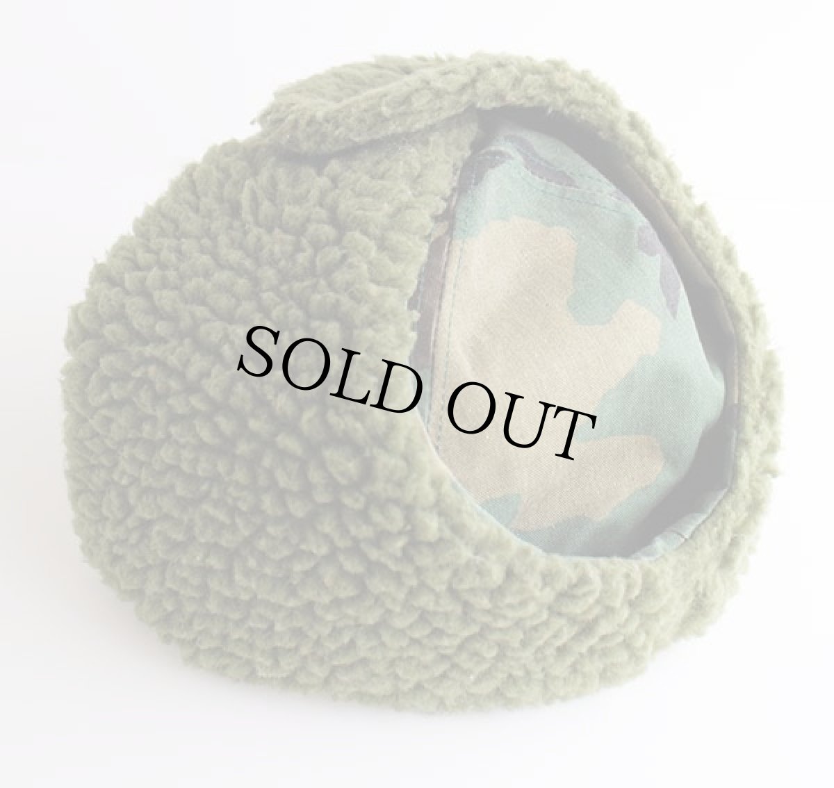 画像4: 90s USA製 Columbiaコロンビア ウッドランドカモ GORE-TEXゴアテックス パイル フリースライナー 耳当て付き キャップ S/M★迷彩 (4)