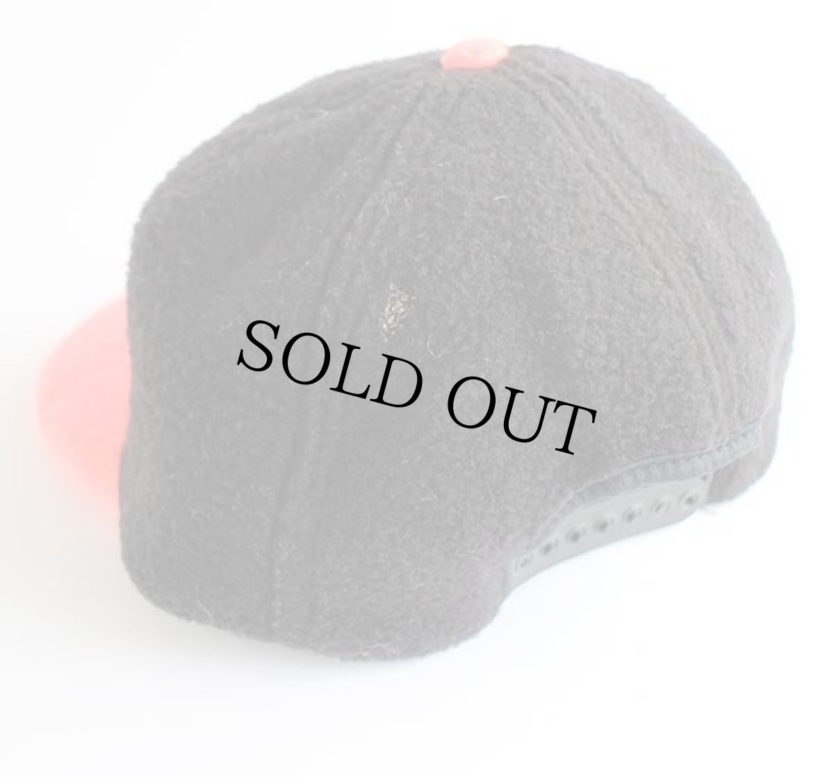 画像2: 80s USA製 Malden polarplus ツートン フリースキャップ 黒×蛍光ピンク (2)