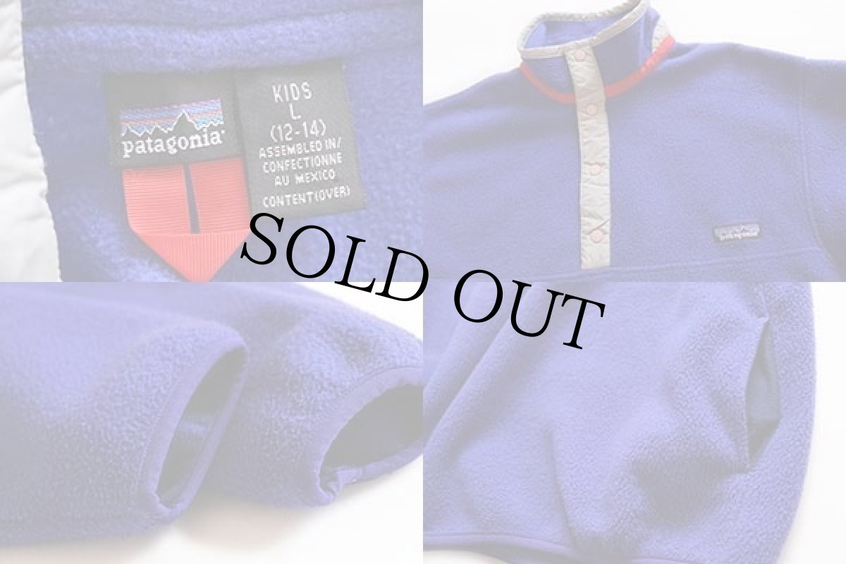 画像3: 00s patagoniaパタゴニア フリース スナップT 青紫 KIDS' L (3)