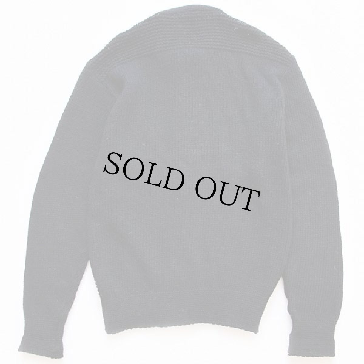 画像2: 60s SEARS ラムウール×アクリル×モヘヤ ニット フルジップ セーター 黒 S (2)