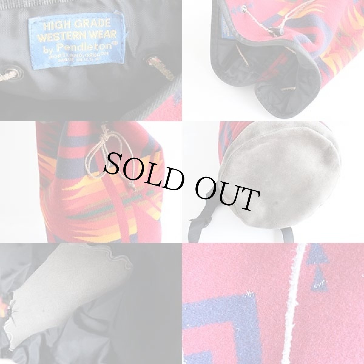 画像3: 80s USA製 PENDLETONペンドルトン チーフジョセフ ネイティブ柄 底革 ウール ブランケット ワンショルダーバッグ (3)