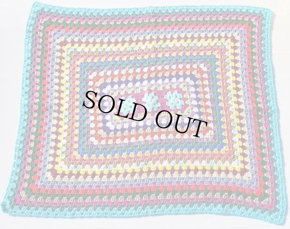 画像2: スクエア ニット グラニー ブランケット★カギ編み (2)