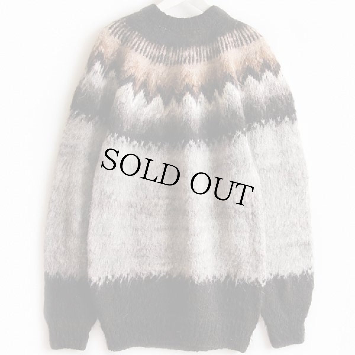 画像2: ボリビア製 CONDOR IMPORTS 丸ヨーク ノルディック柄 アルパカ ハンドニット セーター XL (2)