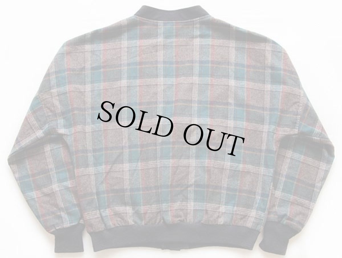 画像2: 80s USA製 PENDLETONペンドルトン タータンチェック ウール カーディガン L (2)