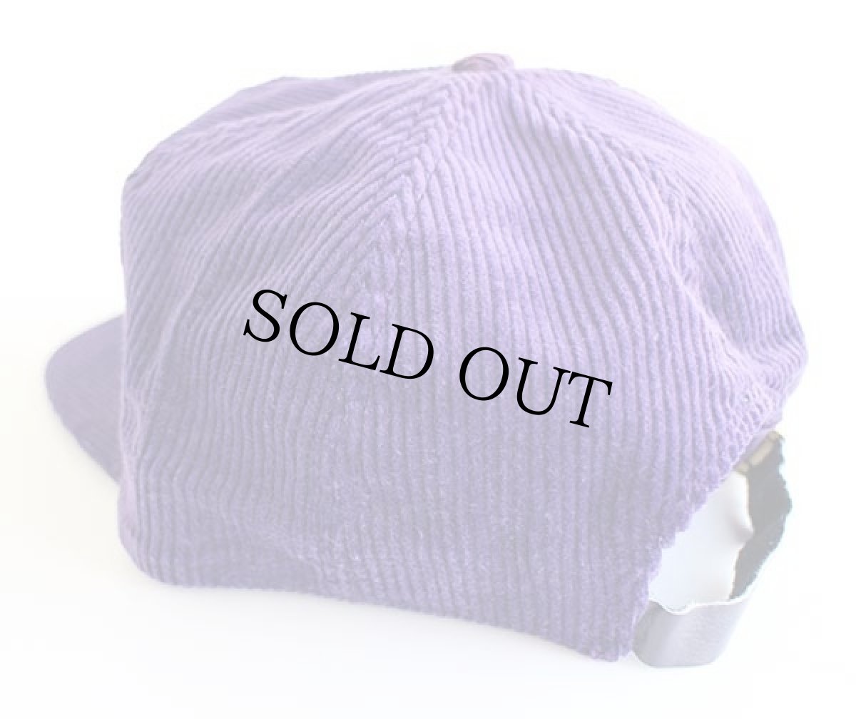 画像2: 80s USA製 DeLONGデロング 無地 太畝 コーデュロイキャップ 紫 L (2)