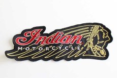画像1: Indian MOTORCYCLE インディアン モーターサイクル ロゴ パッチ★ワッペン インディアンヘッド (1)