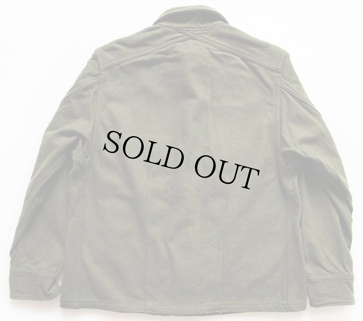 画像2: 50s 米軍 U.S.ARMY ウールシャツ オリーブグリーン M (2)