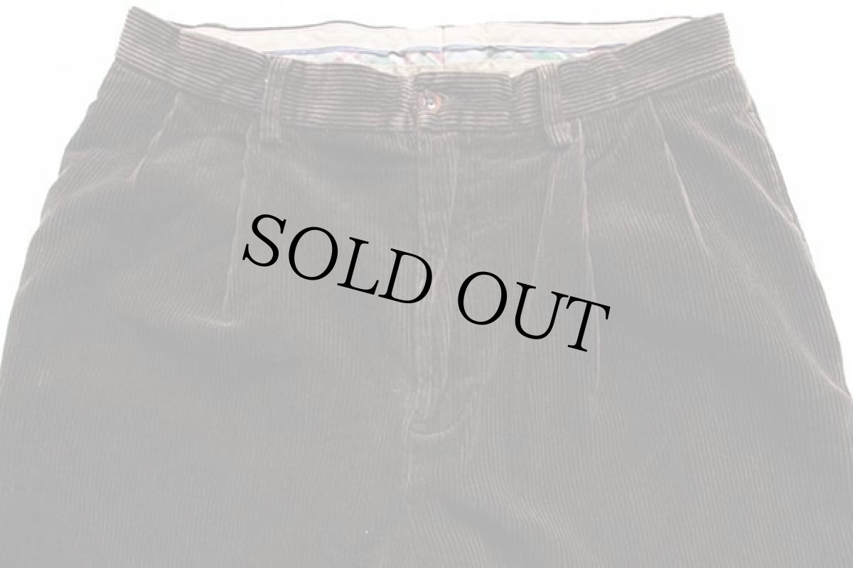 画像3: ポロ ラルフローレン ツータック 太畝 コーデュロイパンツ 焦げ茶 w33 L30★スラックス (3)