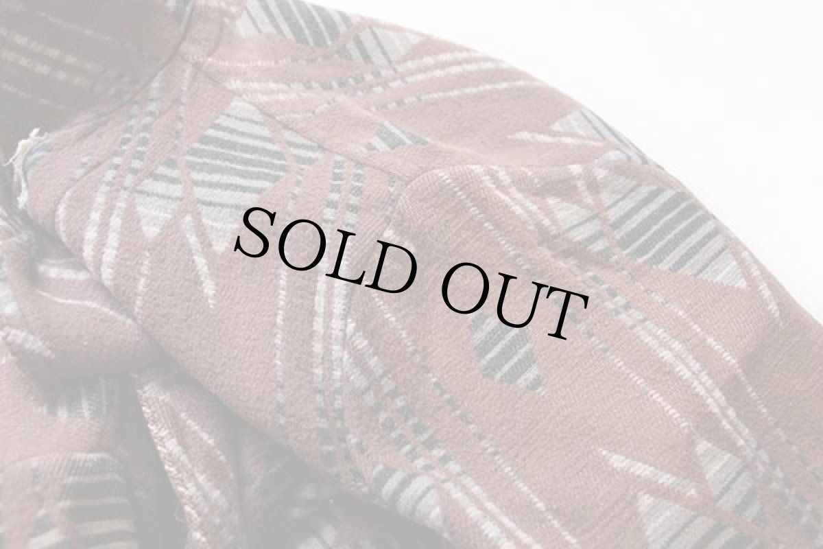 画像10: 40s Beaconビーコン 総柄 ショールカラー ブランケット ガウン (10)