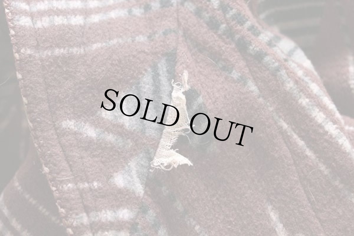 画像5: 40s Beaconビーコン 総柄 ショールカラー ブランケット ガウン (5)