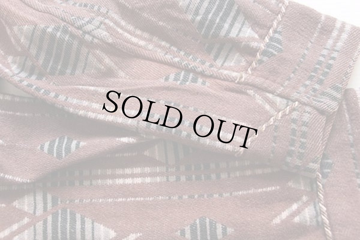 画像6: 40s Beaconビーコン 総柄 ショールカラー ブランケット ガウン (6)