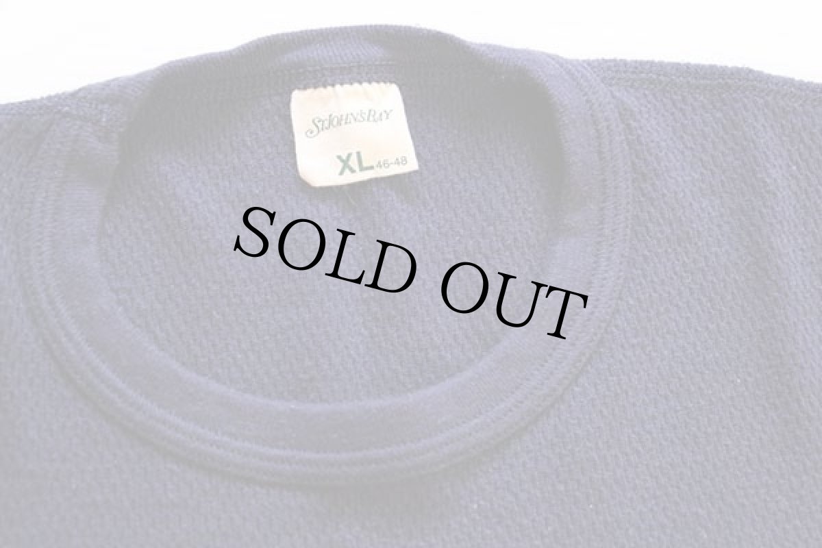 画像3: 80s USA製 STJOHN'SBAY サーマルシャツ 紺 XL (3)